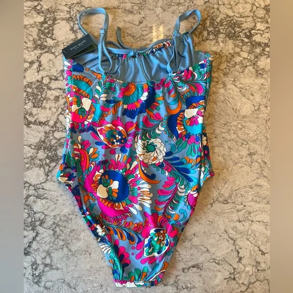 Kate Spade New York Sea Garden Floral Print One Piece Swimsuit Large - Picture 5 of 15